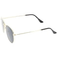 thumbnail image 3 of Modern Metal Geometric Sunglasses Slim Arms Neutral Flat Lens 51mm (Gold / Smoke), 3 of 4