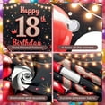 thumbnail image 4 of Red White Theme Happy 18th Banner Glitter Design 18th Birthday Display Balloon Decor Crown Accent 18th Backdrop for 18th Birthday Party Teen Celebration Photo Shoot, 4 of 9