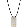 thumbnail image 2 of BLISS by Damiani - "Flash" Stainless Steel & 18K Yellow Gold Diamond Necklace, 2 of 9