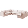 thumbnail image 4 of Meridian Furniture Jacob Sectionnel Modulaire en Velours Rose, 4 of 10