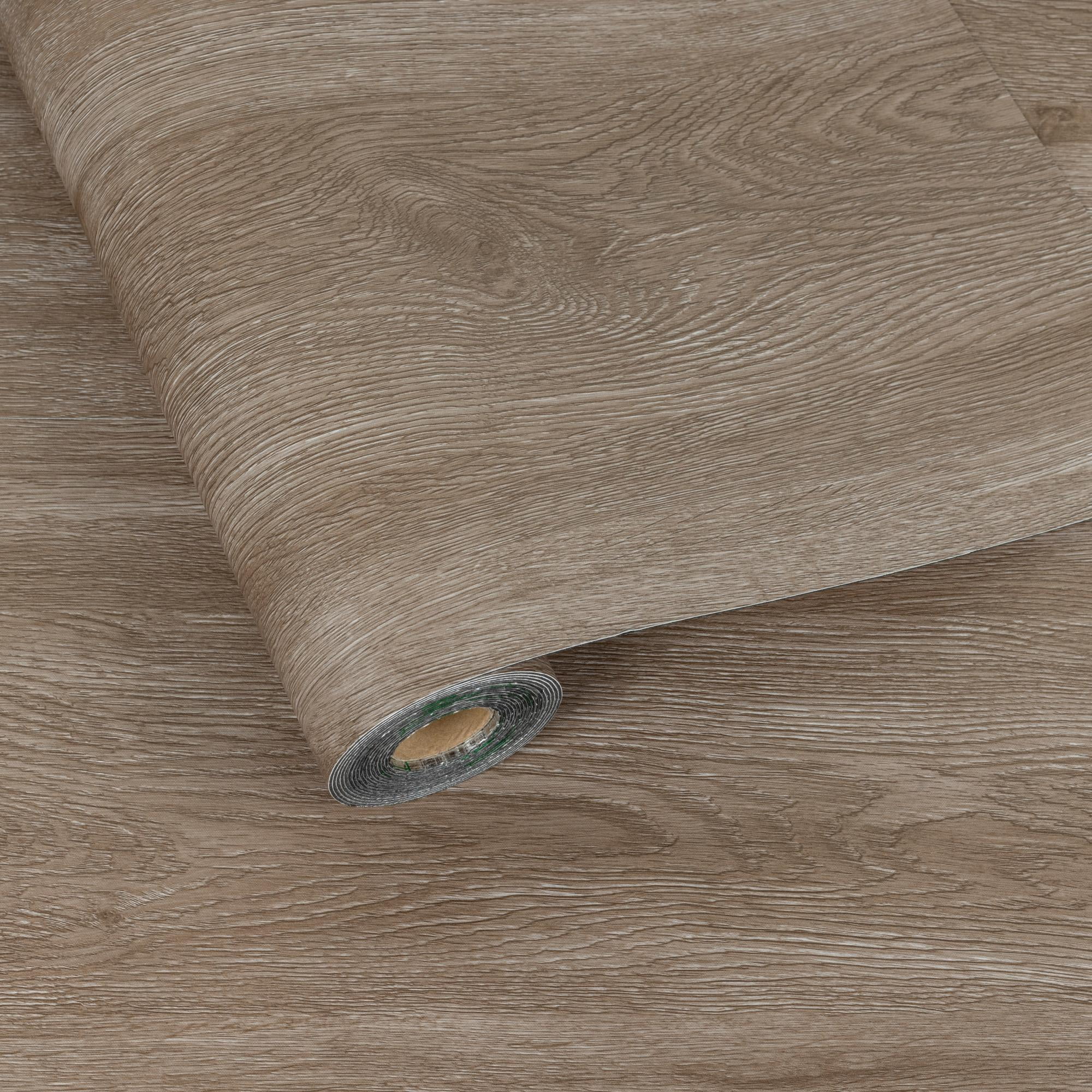 Abyssaly Vinyl Peel and Stick Flooring tile 15.7" x 118", Covering Area 12.92 Sq.ft, Self-Adhesive Floor Tile Light Brown Wood Grain Look for Home Decoration