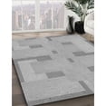 thumbnail image 3 of Ahgly Company Machine Washable Indoor Round Transitional Silver Gray Area Rugs, 5' Round, 3 of 7
