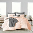 thumbnail image 1 of Oversized King Size Duvet Covers Egyptian Cotton 600 Thread Count Soft and Smooth All Season Duvet Cover 3 Piece (1 Duvet Cover + 2 Pillow Cases) Peach Solid with Zipper Closure, 1 of 5