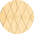 thumbnail image 1 of Ahgly Company Indoor Round Solid Brown Modern Area Rugs, 4' Round, 1 of 4