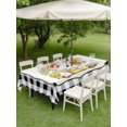 thumbnail image 4 of Outdoor Tablecloth with Umbrella Hole for Patio/Picnic/Party/Camping, Yellow Lemon Waterproof Table Cloth Rectangle Table Cover Washable, Summer Country Truck Floral Botanical Black Plaid (52"x 70"), 4 of 8