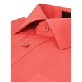 thumbnail image 4 of Omega Italy Men's Long Sleeve Dress Shirt Solid Color Regular Fit 25 Colors, 4 of 5