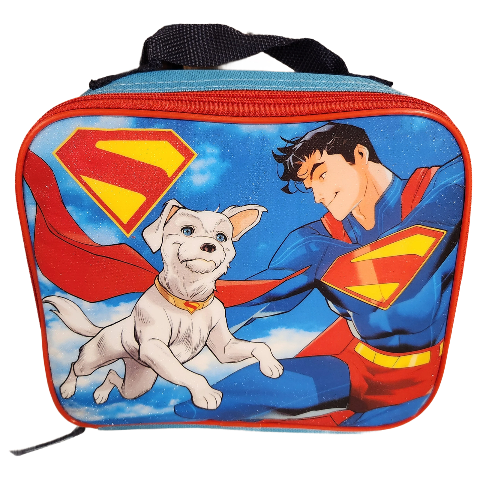 Superman Full Size 16 Inch Backpack with Detachable Lunch Box 2 pieces set