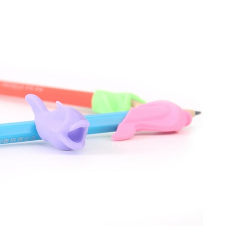 20PCS Pencil Grips Handwriting Fish Dolphin Writing Training Grip Holder Pen Claw Aid Finger for Kids Toddler Preschooler Kindergarten Writing Tracing Correction (Random