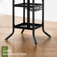 thumbnail image 6 of Coat Rack Freestanding, Coat Tree with Umbrella Holder, Metal Coat Rack Stand with 12 Hooks, Hall Tree Purse Rack for Entryway, Living Room,Black, 6 of 10