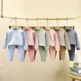 thumbnail image 4 of NOLDARES Toddler Baby Boy Fall Winter Clothes Contrast Color Long Sleeve Pockets Sweatshirt Pants Set Cute 2Pcs Outfit Set Size:12-13 Y,Navy, 4 of 5