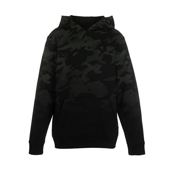 Univibe BLACK Big Boys Albert Camo Fleece Hoodie, US X-Large