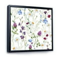 thumbnail image 3 of Designart 'Wildflowers Clover Bell and Chamomile I' Traditional Framed Canvas Wall Art Print, 3 of 5