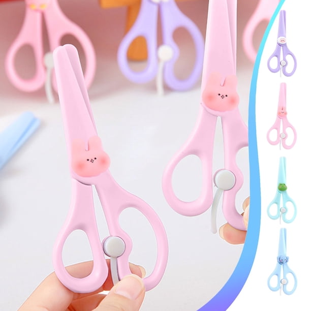 Tijeras para cortar papel artesanal | Hoja redondeada segura | Cuchillo de corte de mano de plástico | Cortador de pegatinas artísticas para álbumes de recortes de bricolaje | Sin bordes afilados |