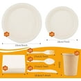 thumbnail image 3 of Anstore Paper Plates & Cutlery Set, AFN1200 Pcs - Compostable Plates, Forks, Spoons, Knives, Cups & Napkins - Heavy Duty for Birthdays, Picnics, BBQs, 3 of 3
