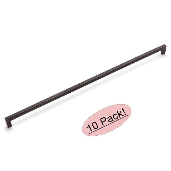 10 Pack - Cosmas 14777-448ORB Oil Rubbed Bronze Modern Cabinet Hardware Handle Pull - 17-5/8" Inch (448mm) Hole Centers