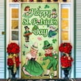 Bedroom Curtain Set 6x3 Ft Happy Irish Day Door Cover Cute Cat Door
