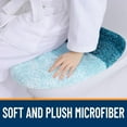 thumbnail image 2 of Soft Microfiber Bathroom Toilet Lid Cover, Machine Washable Covers, 17.5x15, Stays in Place Rubber Backing, Fits Most Round, Elongated and Oblong Lids, Accessories Decor, Peacock Blue, 2 of 7