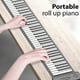 thumbnail image 3 of Piano portátil Abanopi de 88 teclas Handroll Piano electrónico plegable de silicona Con altavoz sin función MIDI, 3 of 8