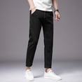 thumbnail image 4 of PEASKJP Mens Jeans Relaxed Fit Ripped Slim Fit Skinny Stretch Jeans Pants,Black 32, 4 of 5