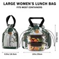 thumbnail image 5 of Boho Bohemian Art Drawstring Lunch Bag Women - Drawstring Lunch Bag Insulated for Work Office - Stain-Resistant Large Lunchbags for Women with Multi-Pockets, 5 of 6