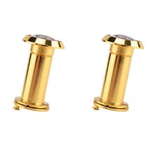 2X 200 Degree Retractable 36-58mm Security Door Viewer Peephole Peep Hole Spyhole   Cover, Gold