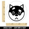 thumbnail image 2 of Husky Dog Face Curious Self-Inking Rubber Stamp Ink Stamper - Lime Green Ink - Small 3/4 Inch, 2 of 7