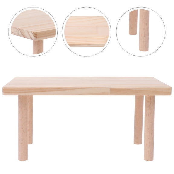 LEORX Hamster Stand Platform Wooden Small Pet Cage Accessory Khaki Color Easy to Assemble