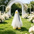 thumbnail image 5 of Eolstice Porch Goose Wedding Outfit Set, Bowknot White Lace Dress Figurine Clothes, Rustic Romantic Summer Bridal Farmhouse Porch Goose Decor Accessories,White, 5 of 8