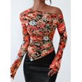 thumbnail image 4 of Blusa PRETTYGARDEN 2025 Hombros Descubiertos Tie Dye Floral Talla L, 4 of 8