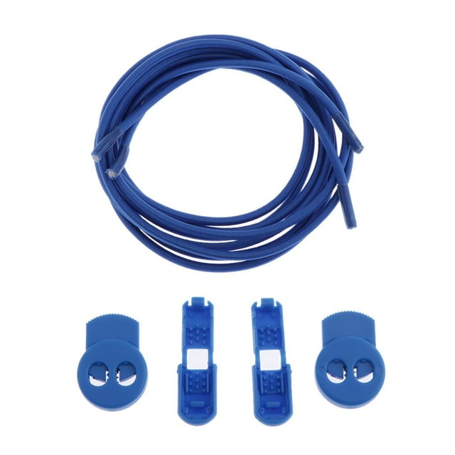 Zapatillas de triatlón con cordones elásticos y cierre de seguridad, color rosa Azul real