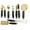 Champagne gold & black, variant on White & Gold Kitchen Tools and Gadgets - Luxe 7PC Cooking Tools and Gadgets with Anti-Slip Handles, Utensils Set, Gold Kitchen Accessories,Premium Kitchen Gadget Set (Champagne gold & black)