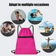 thumbnail image 4 of Mochila deportiva impermeable con cordón y bolsillo pequeño - Bolsa ligera de tela Oxford para guardar artículos esenciales de gimnasio, viajes y fitness Aestivo | Rosa intenso | AESTIVO, 4 of 6