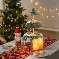 thumbnail image 4 of Christmas Tree Fruit Snack Stand, Resin Decorative Dessert Display, Tiered Holiday Party Sharing Tray, Multi-Purpose Fruit & Snack Holder, Holiday Table Decor, Ornament Gift, 12.99x7.48in, 4 of 4