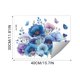 thumbnail image 3 of Colorful Blue Purple Flowers And Butterflies Bedroom Home Decoration Beautification Wall Stickers, 3 of 9