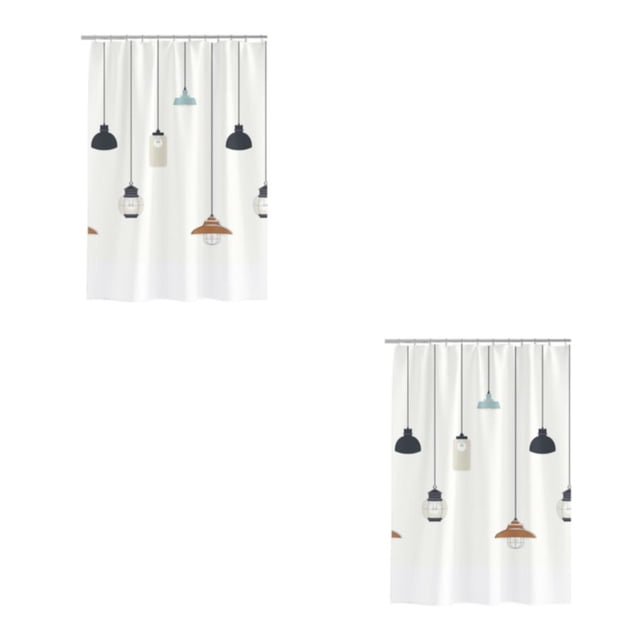 Naiovety Cortina de separación simple a prueba de agua: áreas secas y húmedas El baño engrosado separado es antimoho e impermeable 100W * 100W*200H 2Conjunto