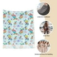 thumbnail image 6 of Cauagu Colorful Sea Turtle Print Women Wrap Shawl tassels Scarves Retro Scarf 77.6"X28.3", 6 of 8