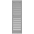 thumbnail image 4 of 14.5 in. W x in. H , Standard Cathedral Top Center Mullion, Open Louver Shutters, Includes Matching Installation Spikes (Per Pair), 030 - Paintable, 4 of 9