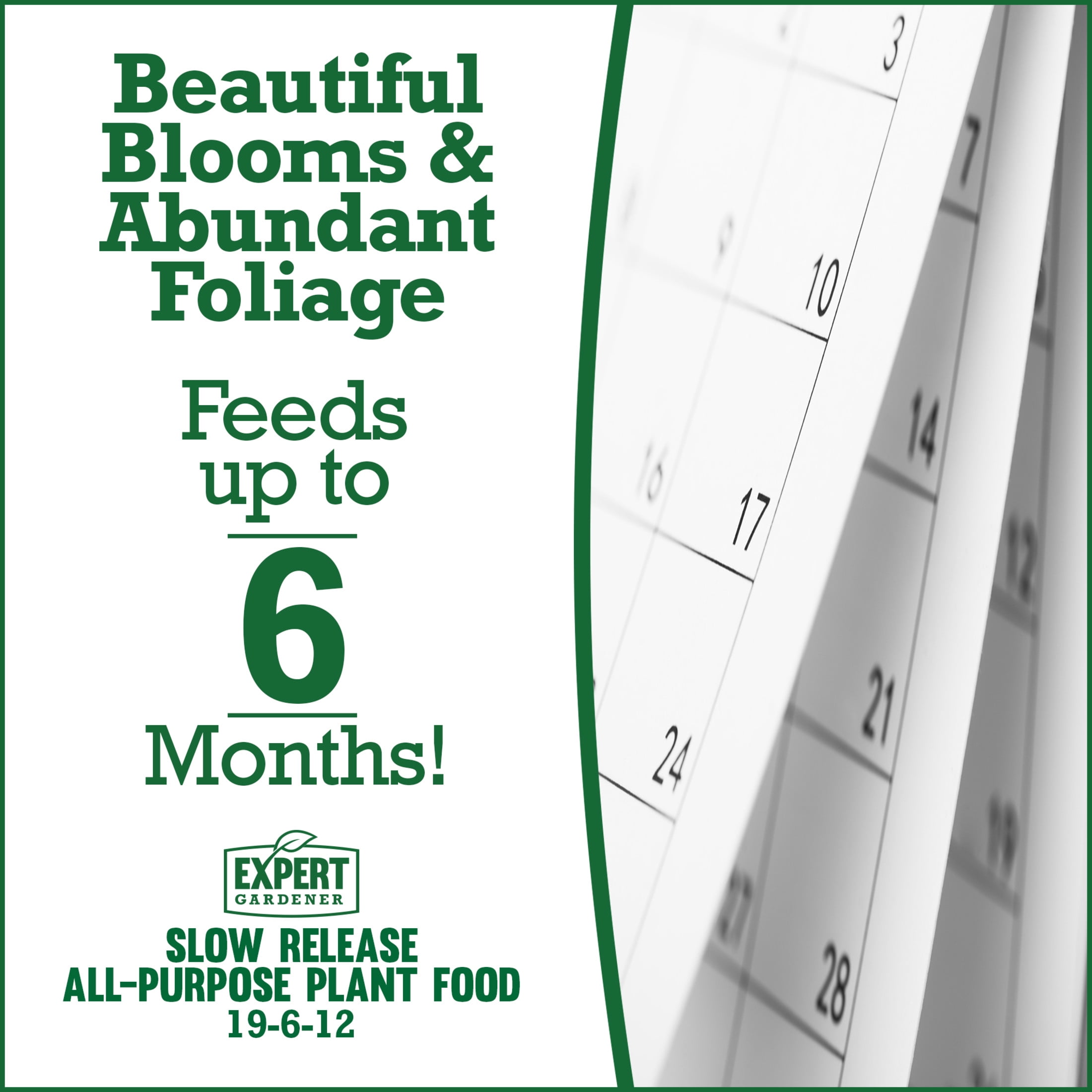 Expert Gardener Indoor & Outdoor Plant Food 19-6-12 Fertilizer, Feeds up to 6 Months; 2 lb.