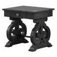 thumbnail image 4 of Traditional 2pc Coffee Table Set in Rustic Dark Gray Wood with Drawer Storage, 4 of 4