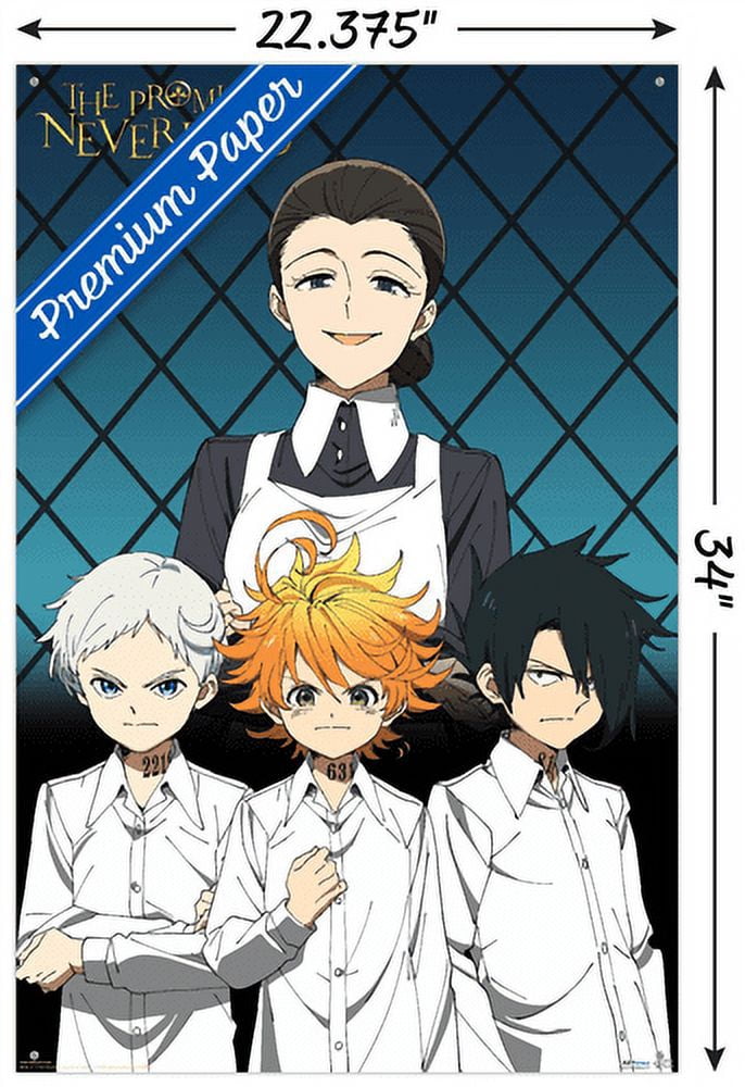 The Promised Neverland - Mom & Orphans Wall Poster with Pushpins, 22.375" x 34"