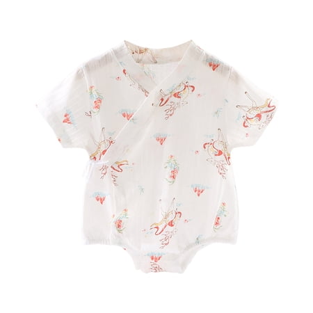 Wxirdiow Newborn Boys Clothes Unisex Baby Girl Boy Golf Clothes Short Sleeve Sweatshirt Bubble Romper Bodysuit Cute Summer Outfit Light Pink Size 9-12 Months