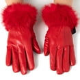 thumbnail image 2 of Alpine Swiss Womens Dressy Gloves Genuine Leather Thermal Lining Faux Fur Trim Cuff, 2 of 7
