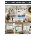 thumbnail image 6 of Merry Christmas Tree Valances for Windows, 54 x 18in, Vintage Green Blue Pink Trees Rod Pocket Kitchen Valance Curtain Light Filtering Window Treatments for Living Room Bedroom, 1 Panel, 6 of 7