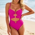 thumbnail image 3 of One Piece Swimsuit Women Spaghetti Strap High Cut Monokini Bathing Suit Swimwear, 3 of 8