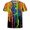 Orange, variant on Mens Graphic Tees Summer Trend Graffiti Painting 3D Digital Printed Short Sleeve Crew Neck Loose Custom Casual Mens Tees L