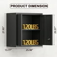 thumbnail image 3 of Marcree Metal Wall Cabinets for Garage, Garage Cabinets Wall Mount, Steel Floating Hanging Storage Cabinet with Doors and Adjustable Shelf for Utility Room, Black, 3 of 10