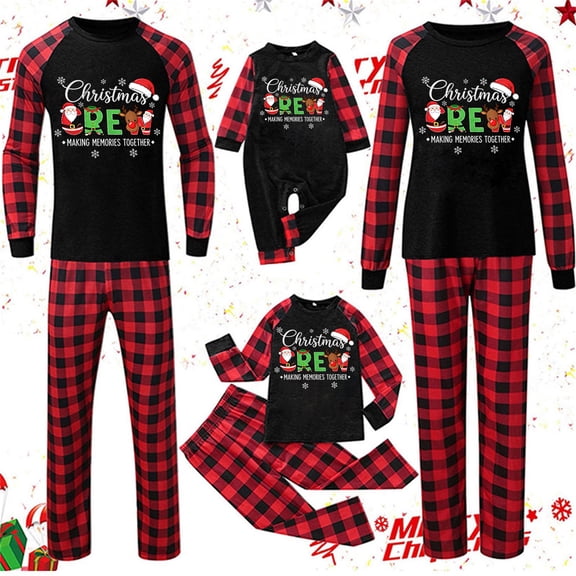 Matching Family Christmas Pajamas, We Are Family Christmas 2026 Raglan Top And Plaid Pants, Soft Loungewear for Christmas Eve, Cozy Sleepwear for Xmas Morning, Matching Pjs for Photos
