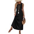 thumbnail image 1 of Robes d'Été Babydoll Robe Maxi Taille Empire Plage Vacances Robes d'Été 2026 avec Poches, 1 of 3