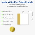 thumbnail image 3 of Avery 2" x 2" Labels, Pre-Printed Gold-Dipped Edge Design, 120 ct, Matte, Dipped Gold Edge, 3 of 10