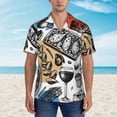 thumbnail image 6 of Picia French Food Gentle Cotton Regular Fit Short Sleeve Casual Hawaiian Shirt for Men-Large, 6 of 9